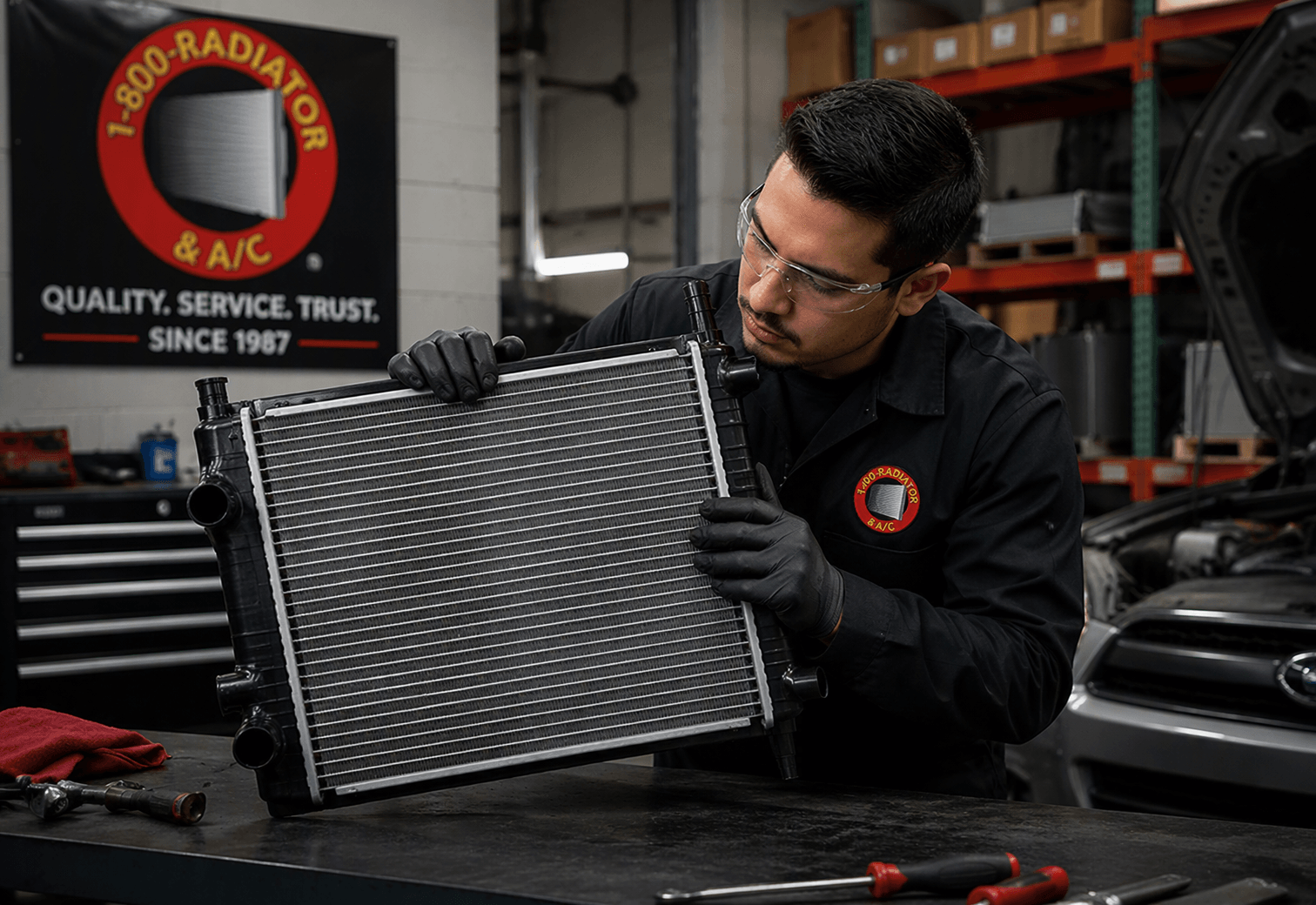 Inspecting a Radiator